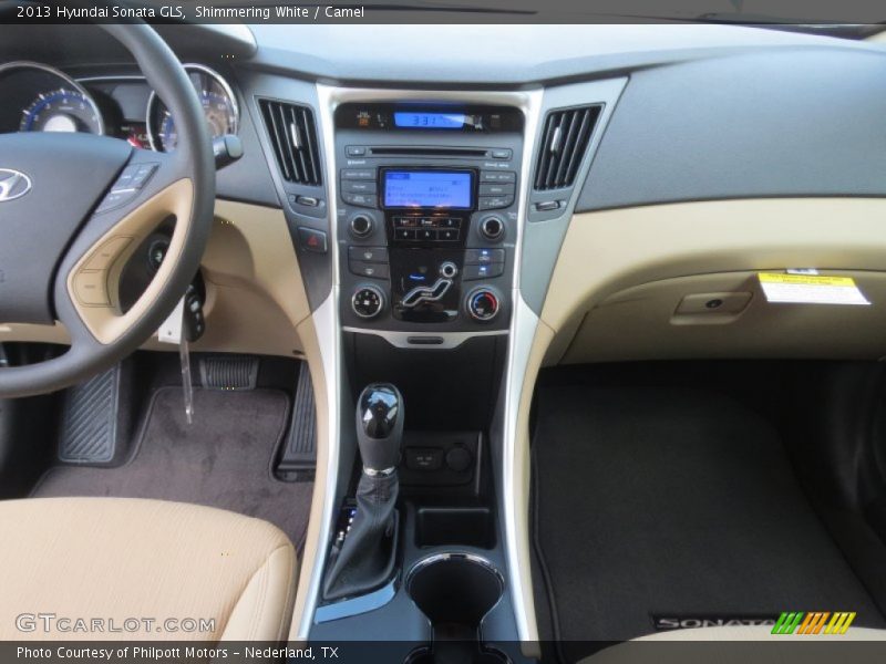 Shimmering White / Camel 2013 Hyundai Sonata GLS