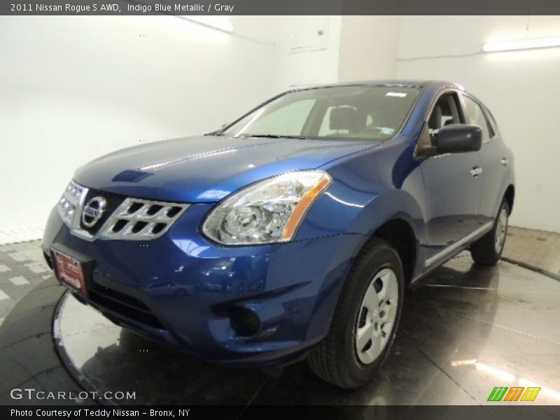 Indigo Blue Metallic / Gray 2011 Nissan Rogue S AWD