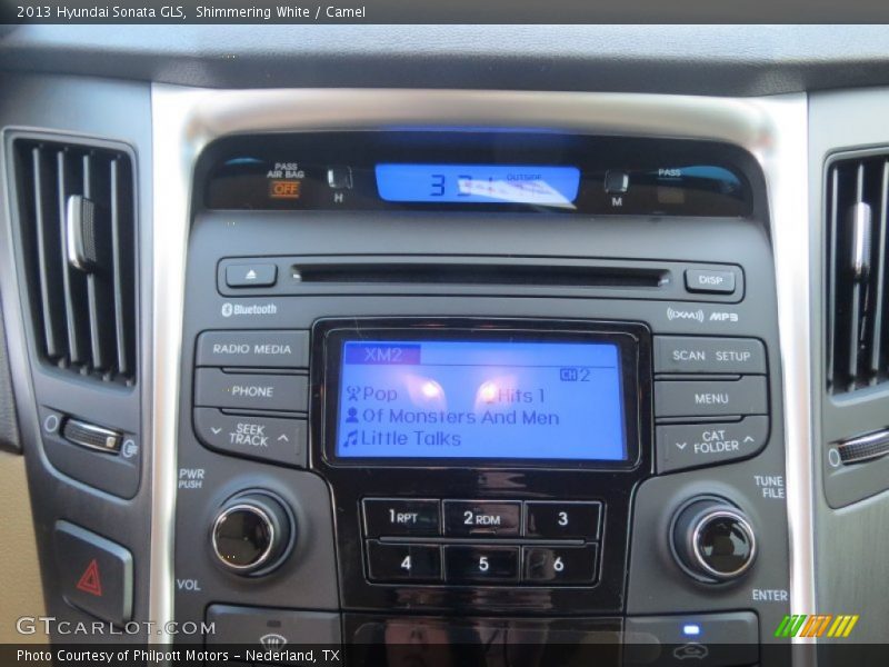 Shimmering White / Camel 2013 Hyundai Sonata GLS