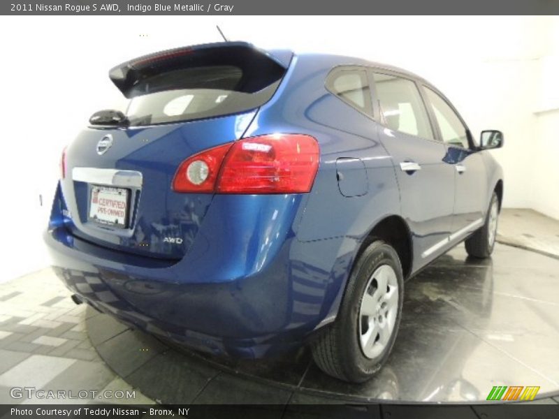 Indigo Blue Metallic / Gray 2011 Nissan Rogue S AWD