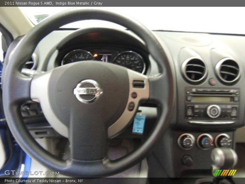 Indigo Blue Metallic / Gray 2011 Nissan Rogue S AWD