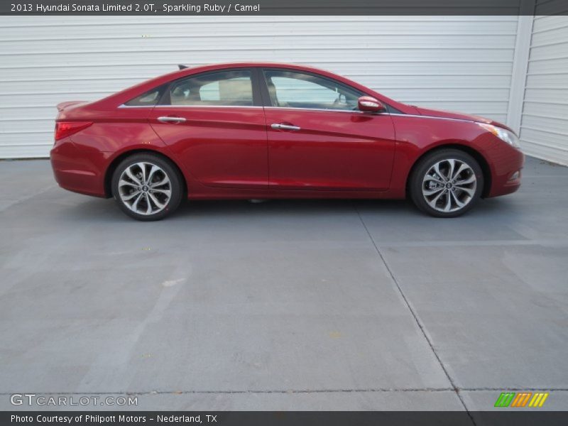 Sparkling Ruby / Camel 2013 Hyundai Sonata Limited 2.0T
