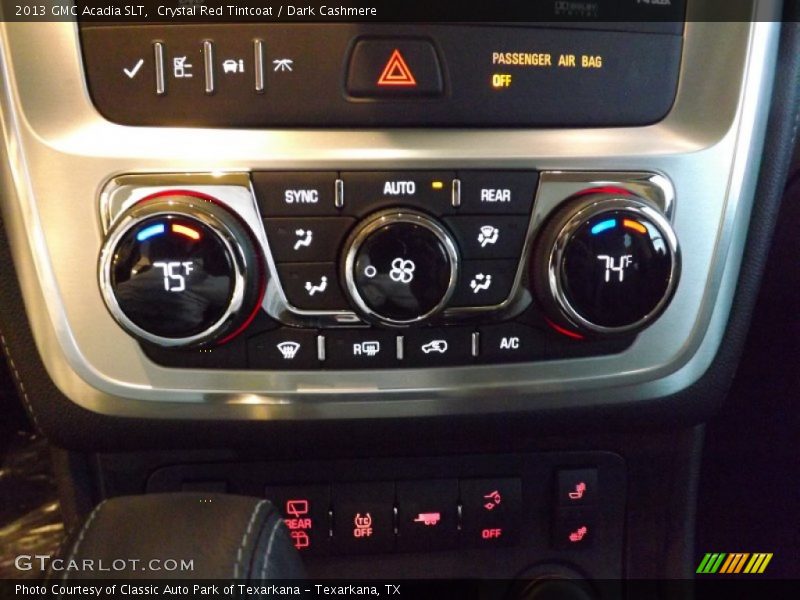 Controls of 2013 Acadia SLT