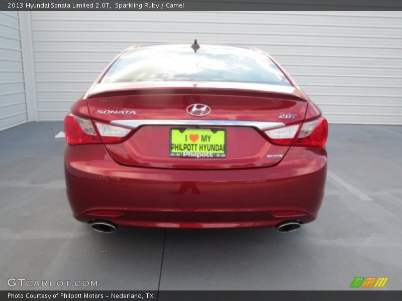 Sparkling Ruby / Camel 2013 Hyundai Sonata Limited 2.0T