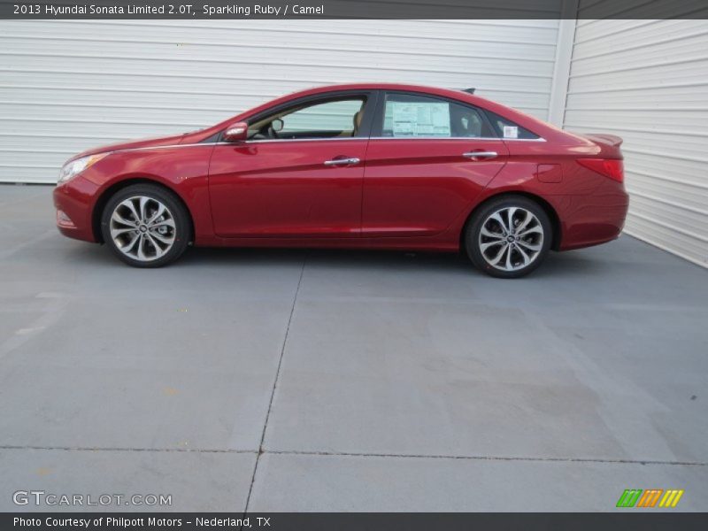 Sparkling Ruby / Camel 2013 Hyundai Sonata Limited 2.0T