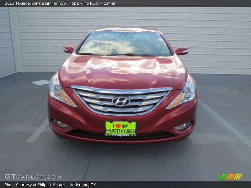 Sparkling Ruby / Camel 2013 Hyundai Sonata Limited 2.0T
