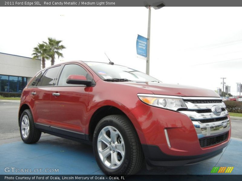 Red Candy Metallic / Medium Light Stone 2011 Ford Edge SEL