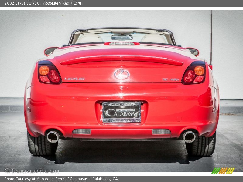 Absolutely Red / Ecru 2002 Lexus SC 430