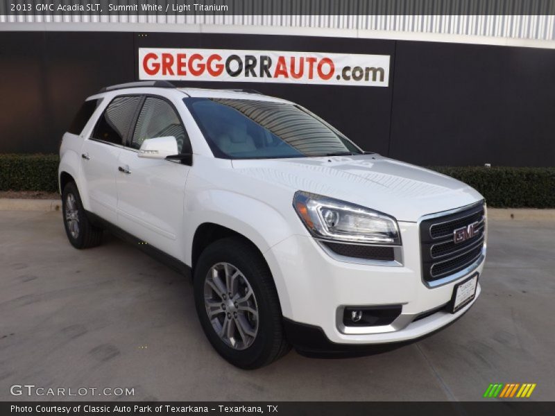 Summit White / Light Titanium 2013 GMC Acadia SLT