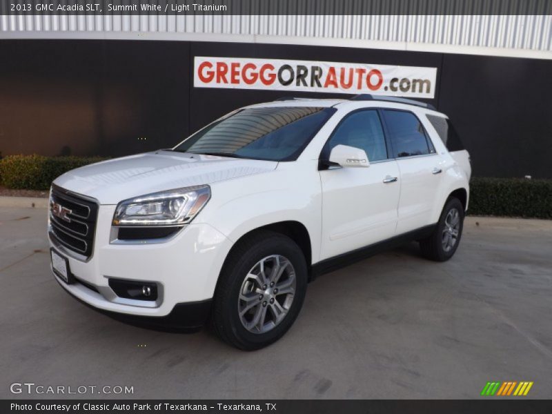 Summit White / Light Titanium 2013 GMC Acadia SLT