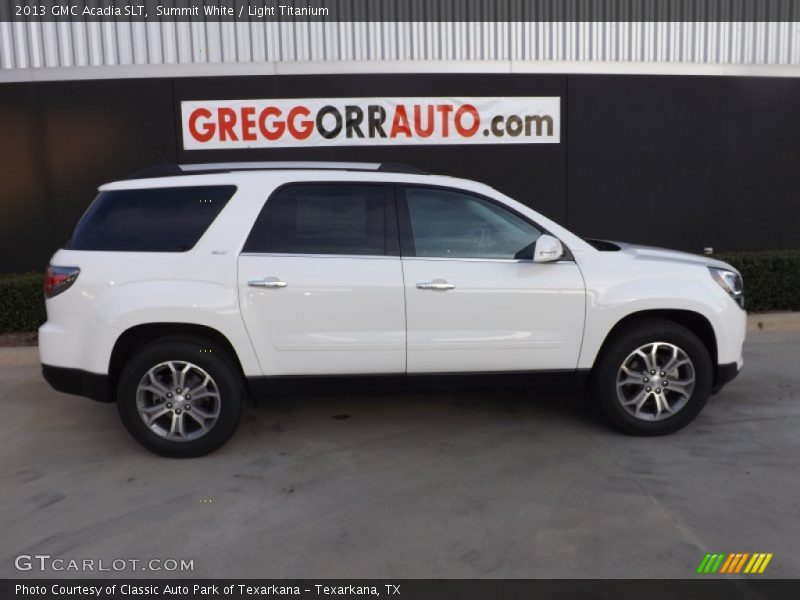 Summit White / Light Titanium 2013 GMC Acadia SLT