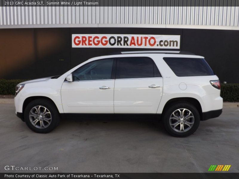 Summit White / Light Titanium 2013 GMC Acadia SLT