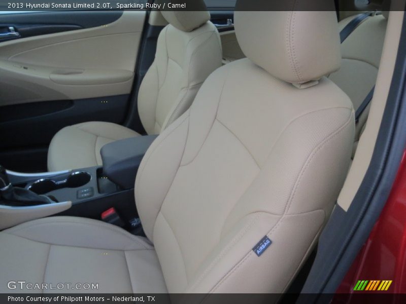 Sparkling Ruby / Camel 2013 Hyundai Sonata Limited 2.0T