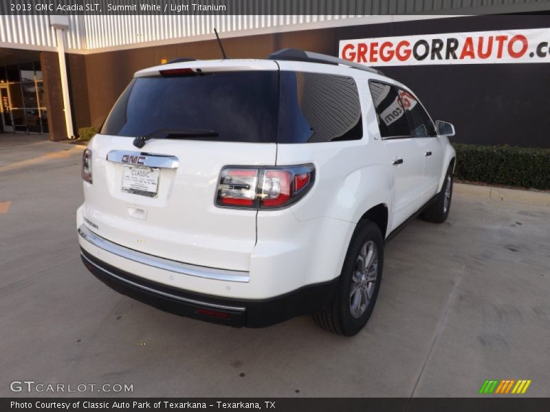 Summit White / Light Titanium 2013 GMC Acadia SLT