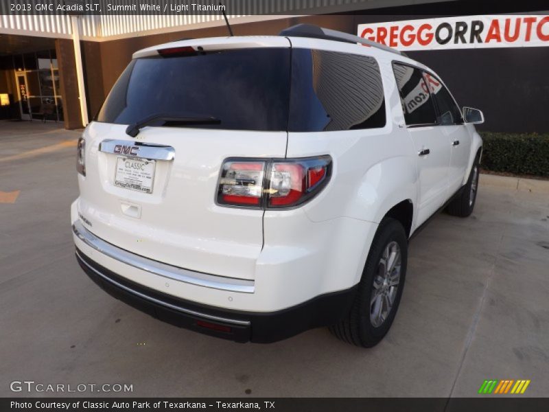 Summit White / Light Titanium 2013 GMC Acadia SLT