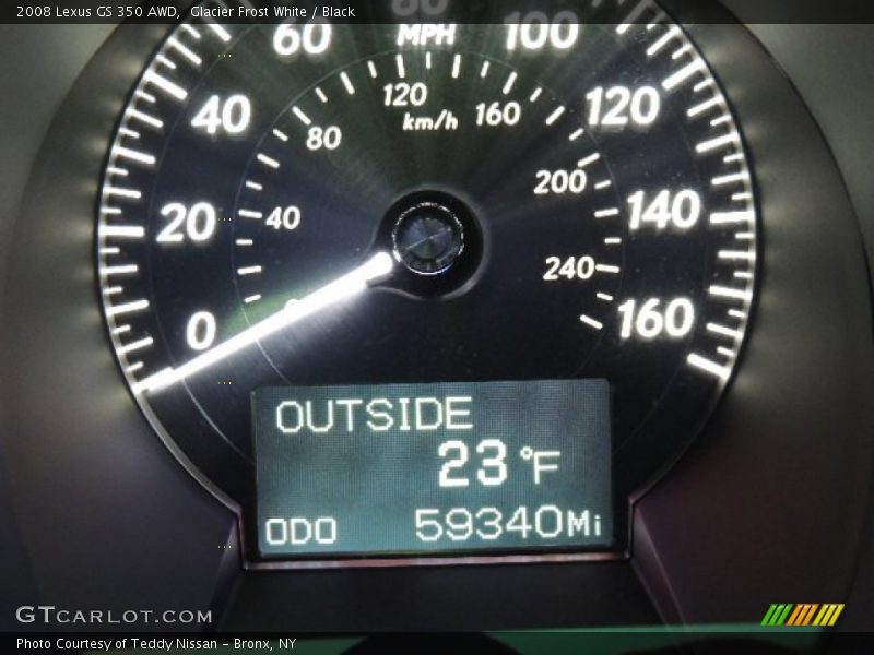 Glacier Frost White / Black 2008 Lexus GS 350 AWD