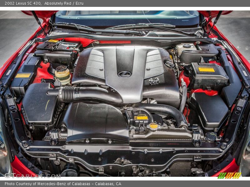  2002 SC 430 Engine - 4.3 Liter DOHC 32-Valve VVT-i V8