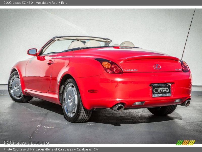 Absolutely Red / Ecru 2002 Lexus SC 430