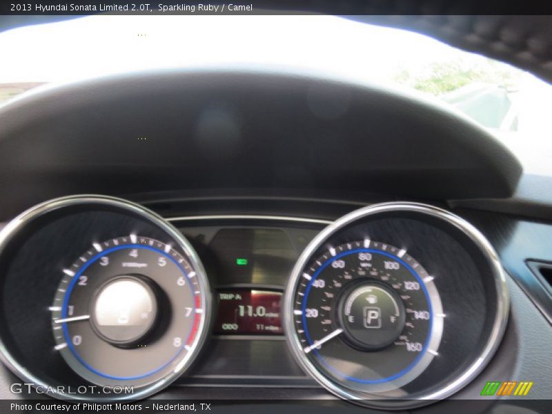 Sparkling Ruby / Camel 2013 Hyundai Sonata Limited 2.0T