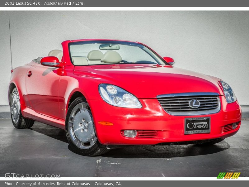 Absolutely Red / Ecru 2002 Lexus SC 430
