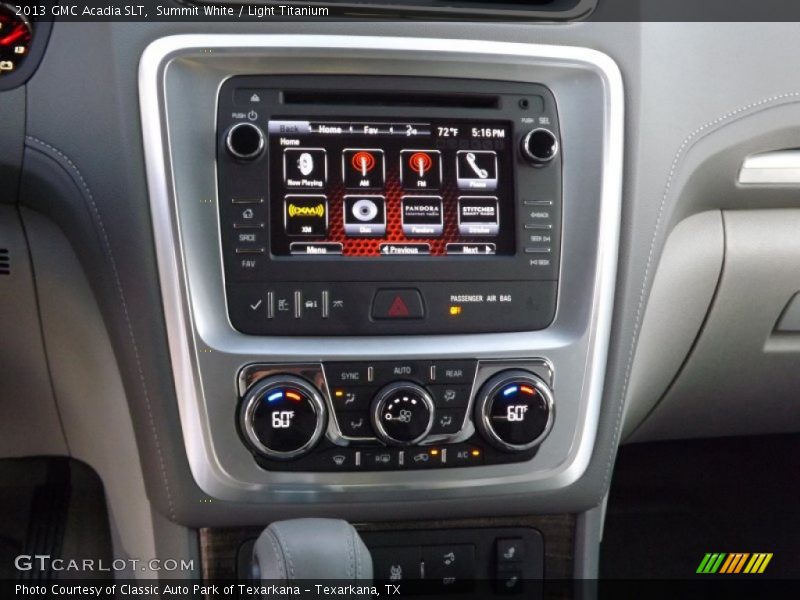 Controls of 2013 Acadia SLT