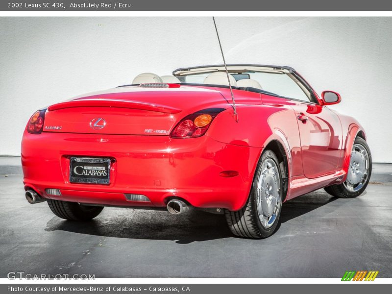 Absolutely Red / Ecru 2002 Lexus SC 430