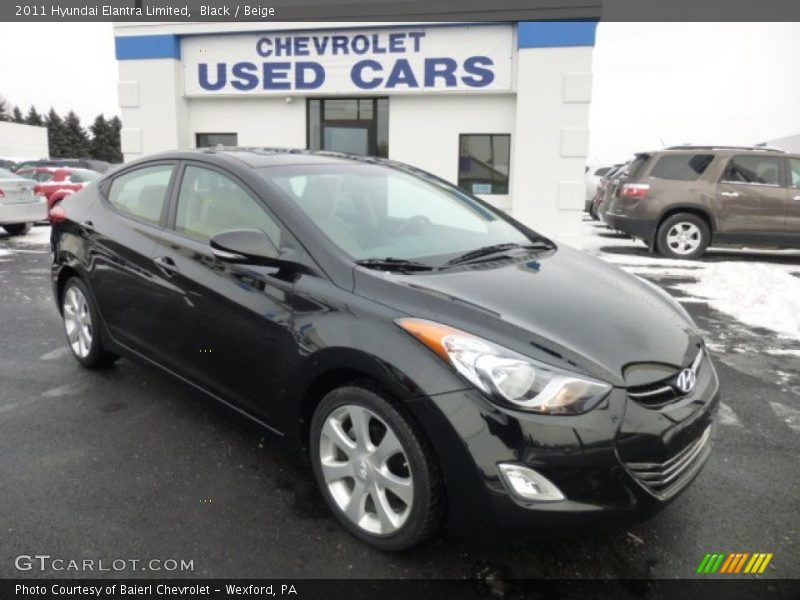 Black / Beige 2011 Hyundai Elantra Limited