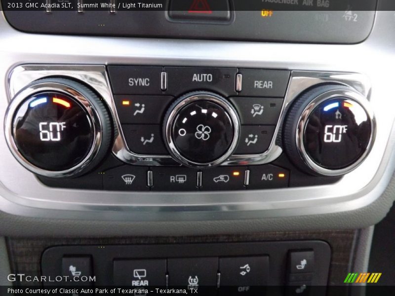 Controls of 2013 Acadia SLT