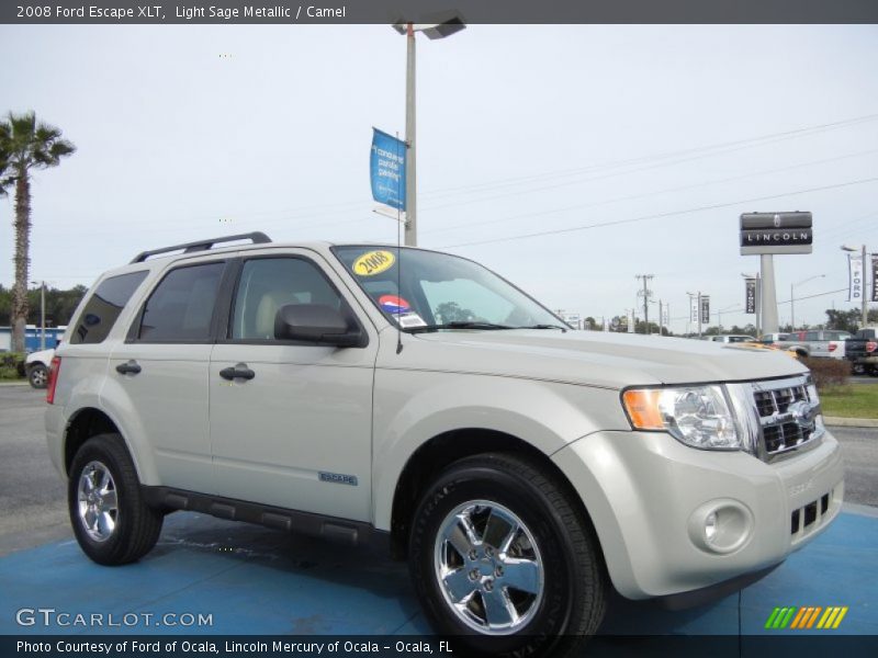 Light Sage Metallic / Camel 2008 Ford Escape XLT