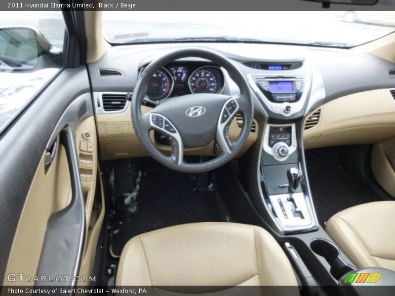 Black / Beige 2011 Hyundai Elantra Limited