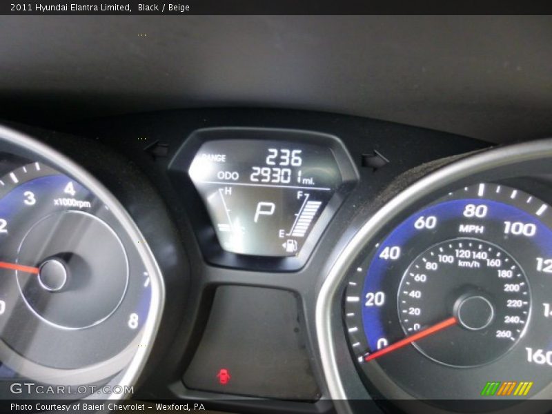 Black / Beige 2011 Hyundai Elantra Limited