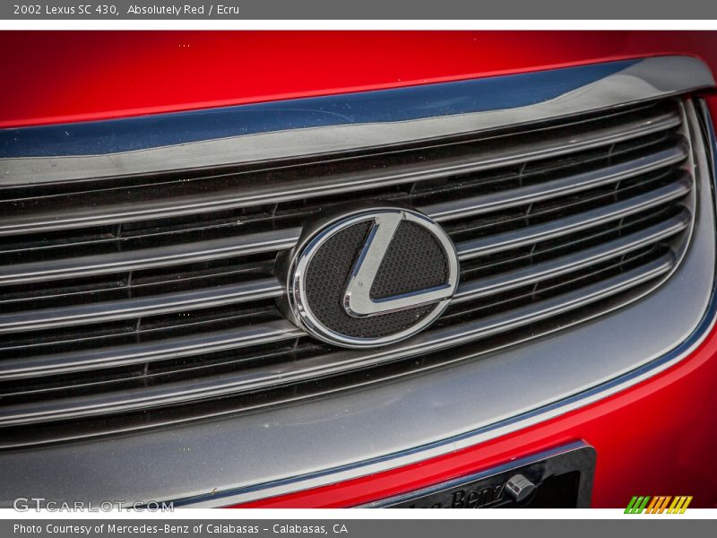 Absolutely Red / Ecru 2002 Lexus SC 430