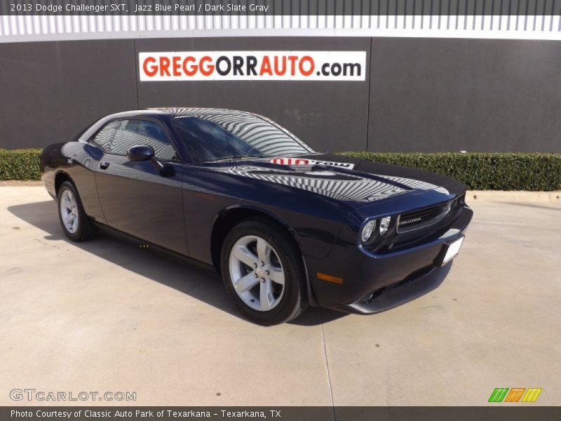 Jazz Blue Pearl / Dark Slate Gray 2013 Dodge Challenger SXT