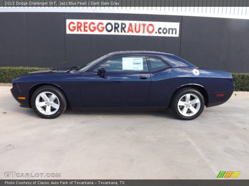 Jazz Blue Pearl / Dark Slate Gray 2013 Dodge Challenger SXT