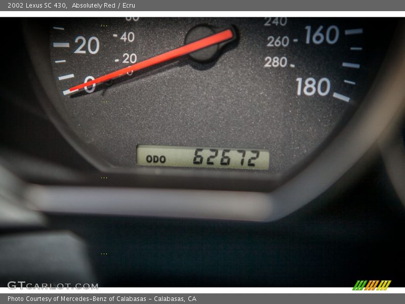 Absolutely Red / Ecru 2002 Lexus SC 430