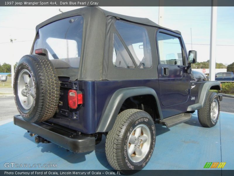 Dark Blue Pearl / Gray 1997 Jeep Wrangler Sport 4x4