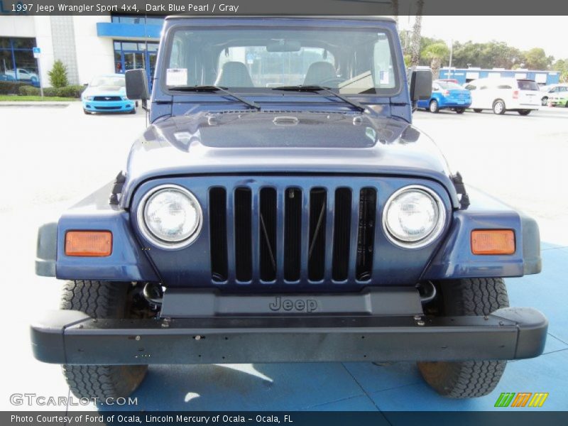Dark Blue Pearl / Gray 1997 Jeep Wrangler Sport 4x4