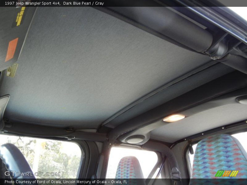 Dark Blue Pearl / Gray 1997 Jeep Wrangler Sport 4x4