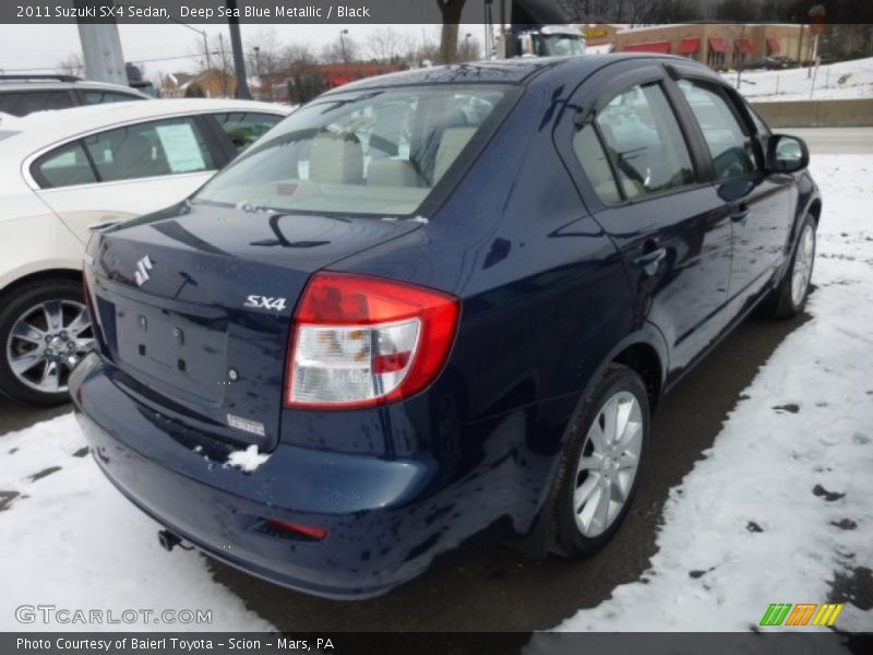 Deep Sea Blue Metallic / Black 2011 Suzuki SX4 Sedan