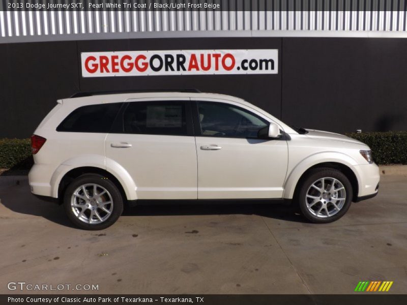 Pearl White Tri Coat / Black/Light Frost Beige 2013 Dodge Journey SXT
