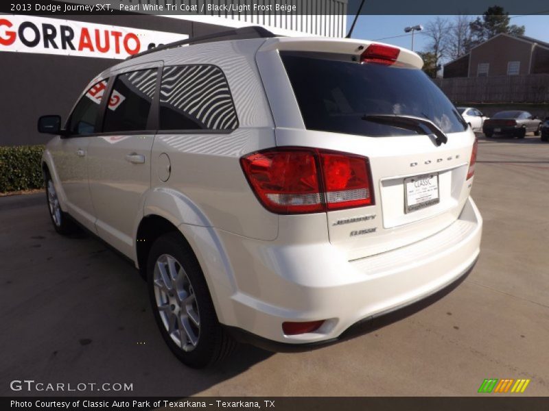Pearl White Tri Coat / Black/Light Frost Beige 2013 Dodge Journey SXT