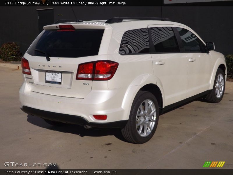 Pearl White Tri Coat / Black/Light Frost Beige 2013 Dodge Journey SXT