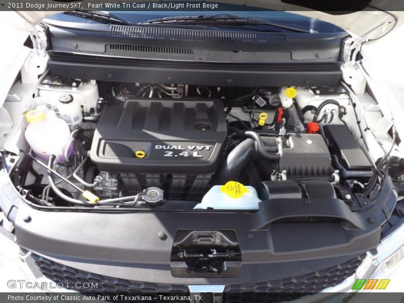 Pearl White Tri Coat / Black/Light Frost Beige 2013 Dodge Journey SXT