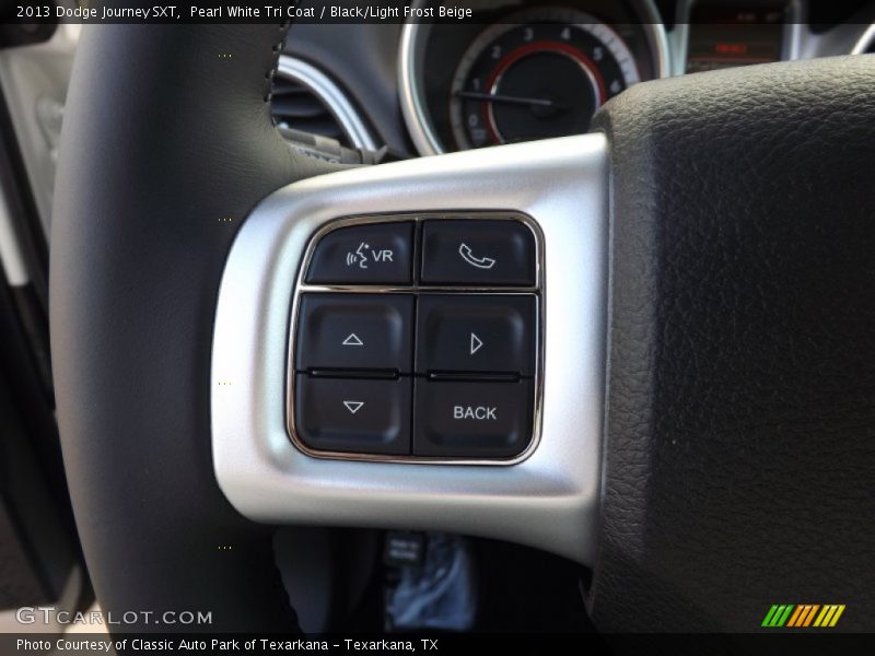 Pearl White Tri Coat / Black/Light Frost Beige 2013 Dodge Journey SXT