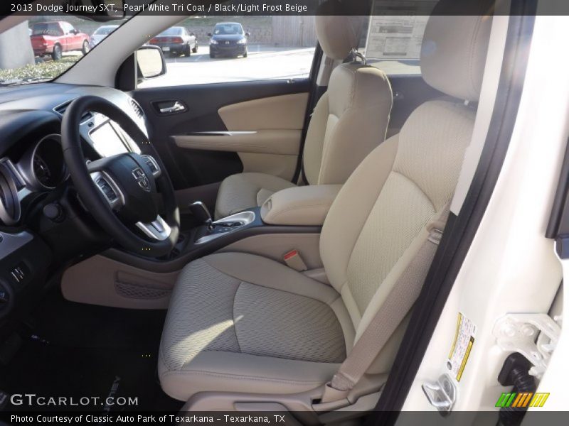Pearl White Tri Coat / Black/Light Frost Beige 2013 Dodge Journey SXT
