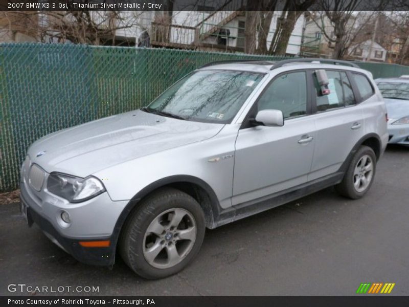 Titanium Silver Metallic / Grey 2007 BMW X3 3.0si