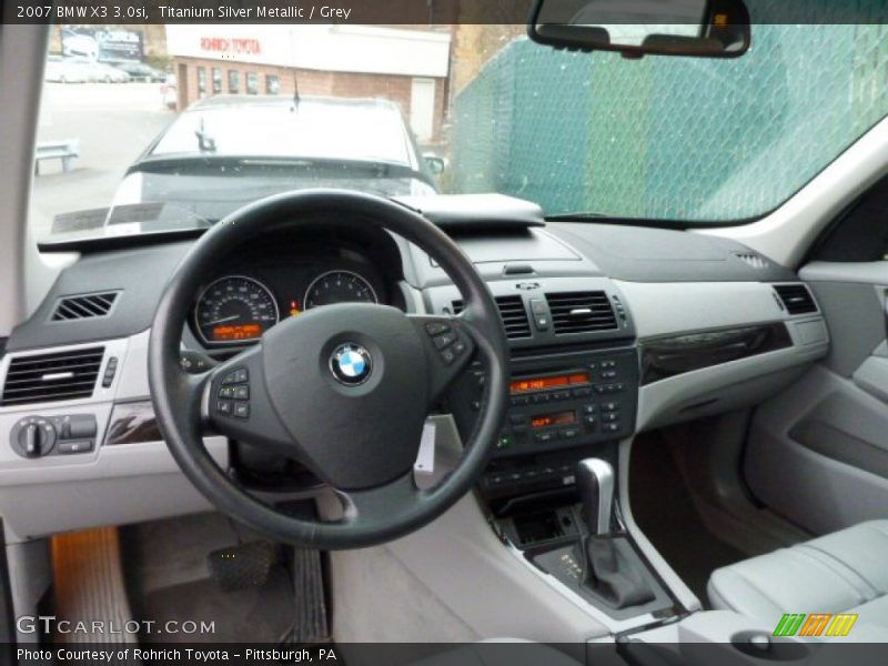 Titanium Silver Metallic / Grey 2007 BMW X3 3.0si