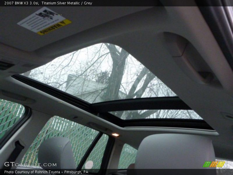 Titanium Silver Metallic / Grey 2007 BMW X3 3.0si