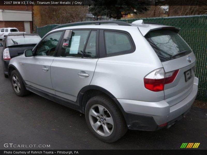 Titanium Silver Metallic / Grey 2007 BMW X3 3.0si