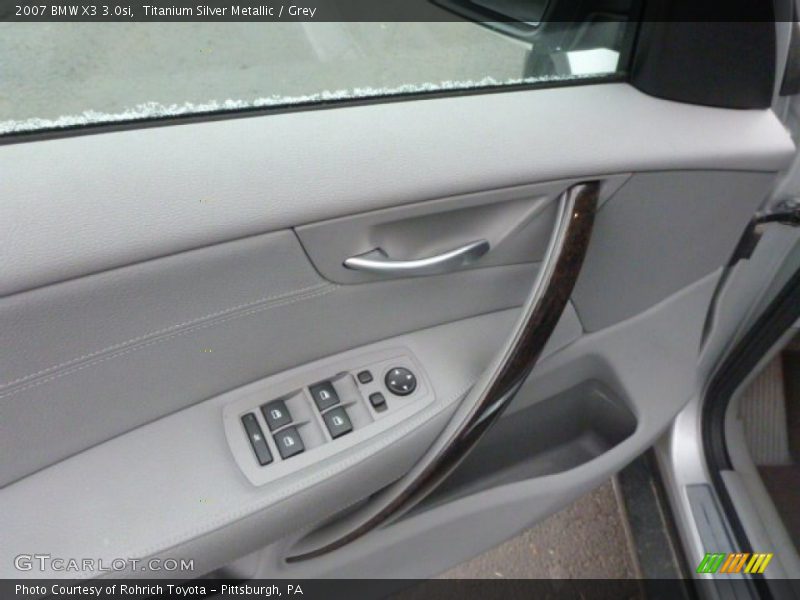 Titanium Silver Metallic / Grey 2007 BMW X3 3.0si